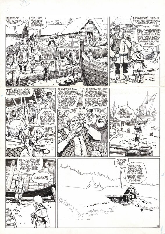 Grzegorz Rosinski, Thorgal La marque des bannis - Planche originale