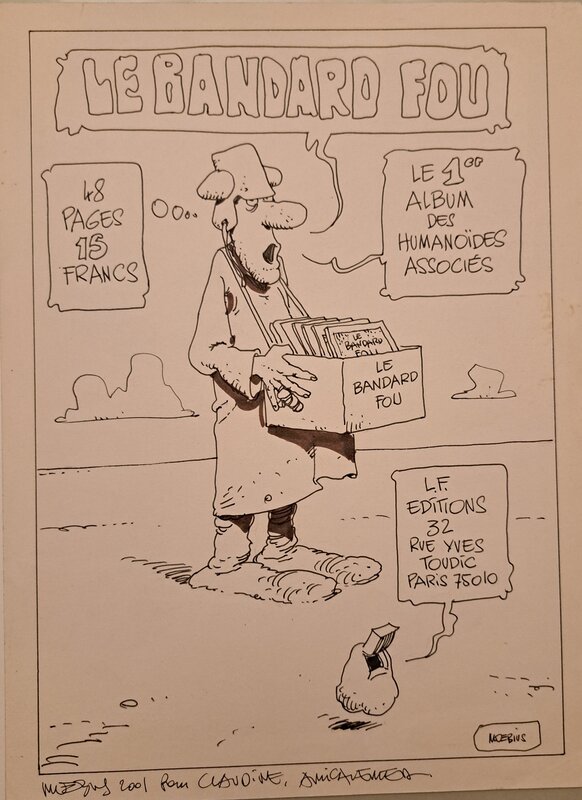 Le BANDARD FOU PUB HUMANO ANNEES 70 MOEBIUS SIMILAIRE A LA COUVERTURE - Comic Strip