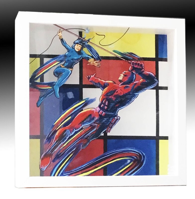 For sale - Marc Rouchairoles, Gene Colan, Daredevil et la veuve noire - Original art