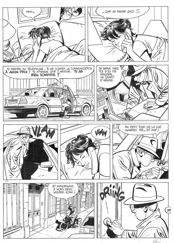 Planche originale de Alain Dodier: Jérôme K Bloche- Tome 13, 