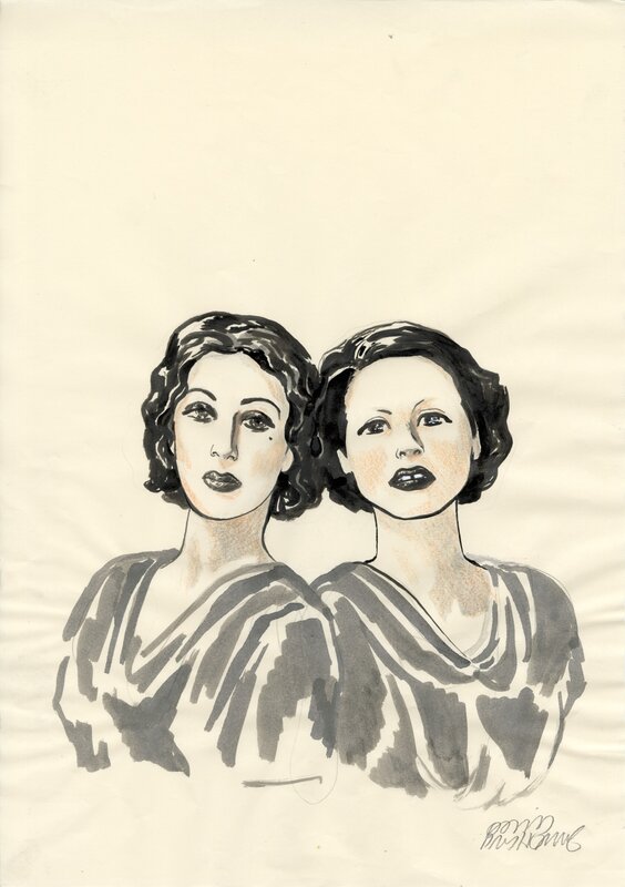 For sale - David Prudhomme, Rébétissa- dessin original - Original Illustration