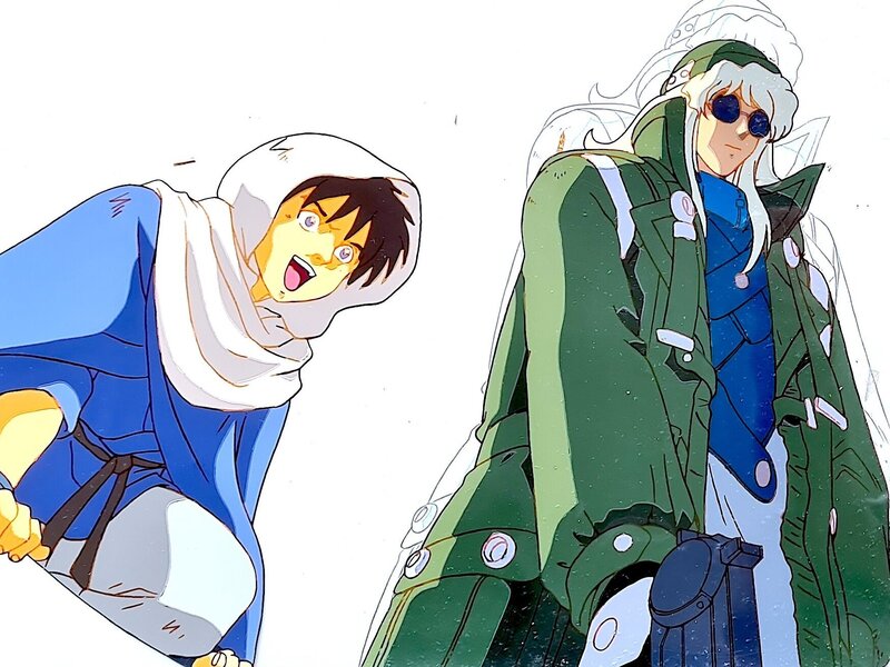 Akihito Yoshitomi, Koichi Mashimo, Eat Man, Bolt, Andy, cellulo et doga de production originaux (Studio Deen, 1997) - Original art