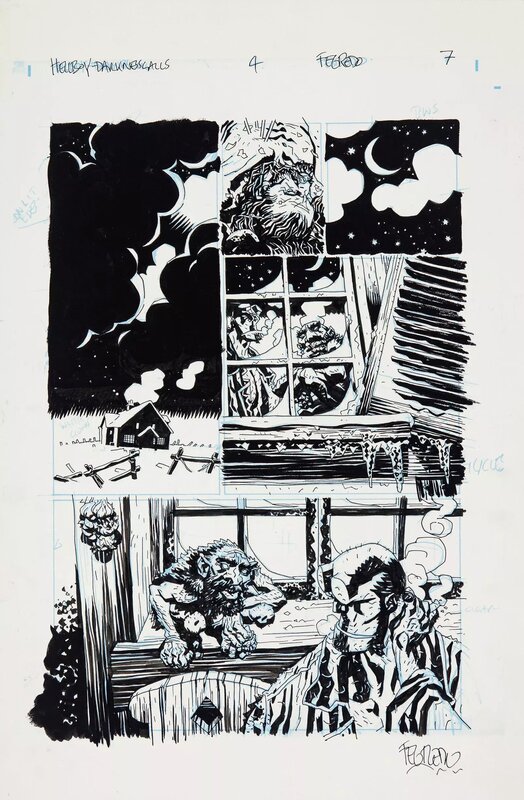 Duncan Fegredo, Mike Mignola, Hellboy: Darkness Calls #4, pag. 7 - Illustration originale