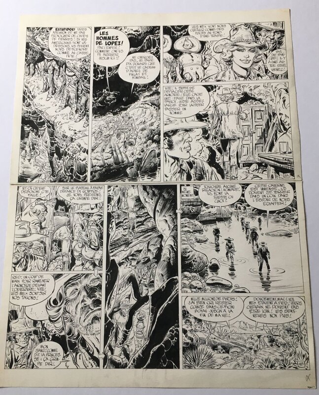 Jean Giraud, Jean-Michel Charlier, 1972 - Blueberry : Ballade pour un cercueil - Planche originale
