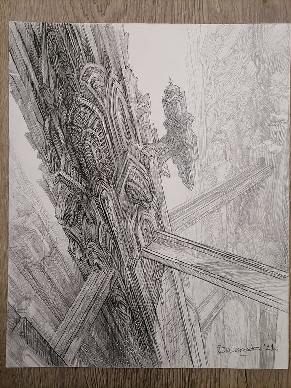 For sale - La tour by Dejan Nenadov - Original Illustration