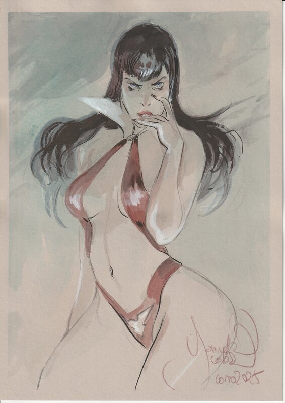 Vampirella par Yannick Corboz - Illustration originale