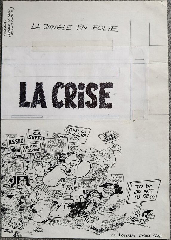 Mic Delinx, La jungle en folie 6 - la crise - Planche originale