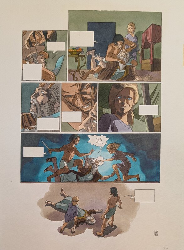 Dina Kathelyn, Dean Yazghi, La guerre des dieux - planche 37 - Mise en couleur