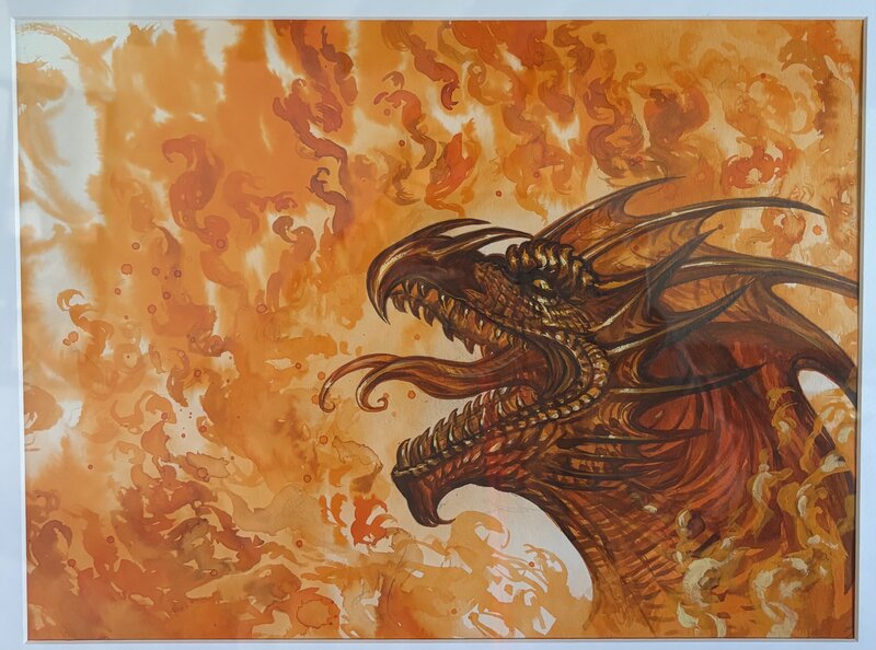 Dragon de feu par Gwendal Lemercier - Illustration originale