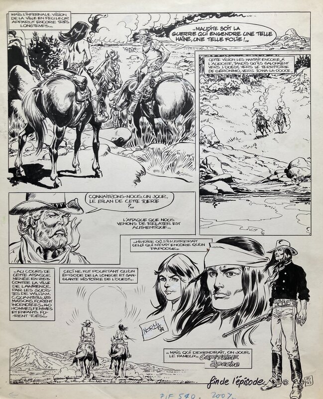 Norma, 1979 - Capitaine Apache - Planche originale