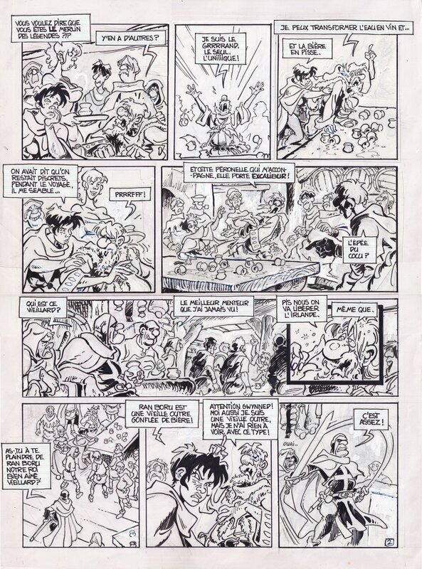 Eric Hübsch, Le chant d'Excalibur - Planche originale
