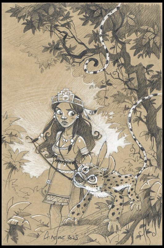 Alexis Nesme, Lewis Trondheim, André Franquin, 2025 - Alexis Nesme - Marsupilami - El Diablo - Original Illustration