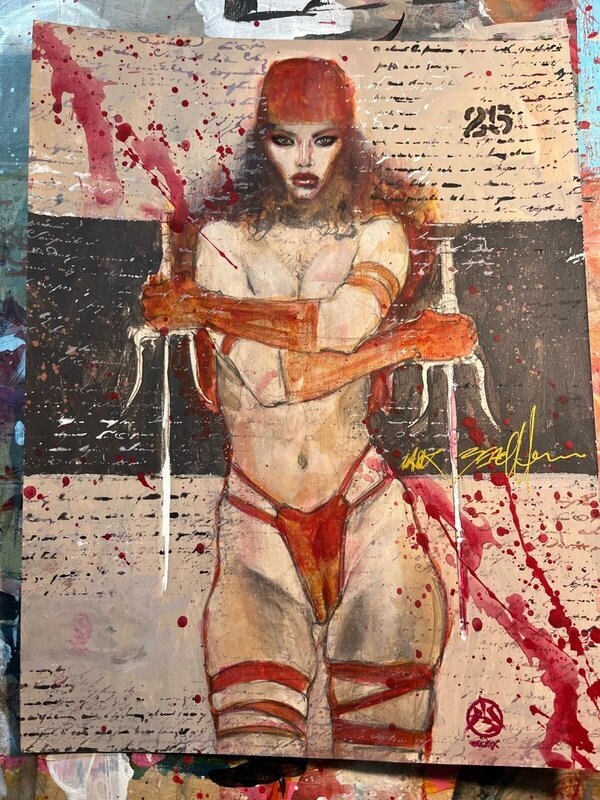 Elektra by Mark Beachum - Original Illustration