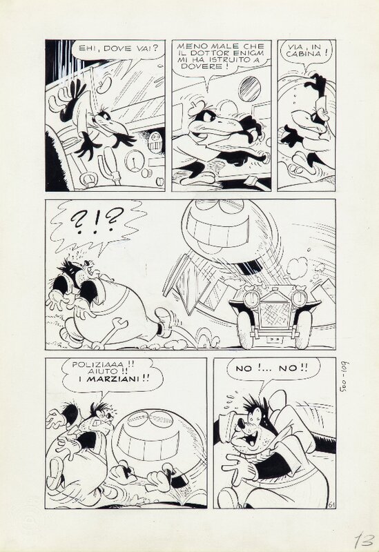 Romano Scarpa, Gancio vince sempre pag.13 - Planche originale