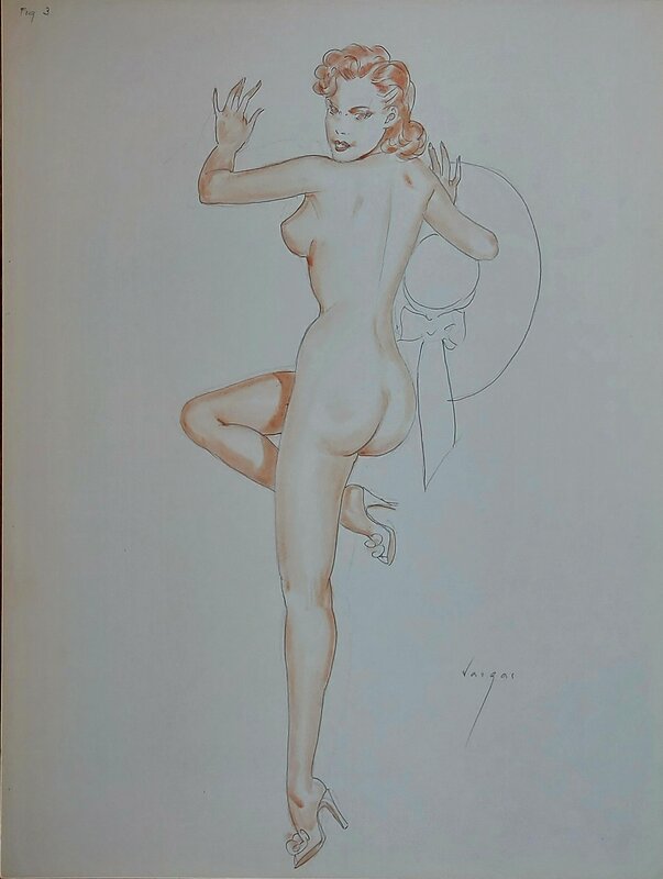 Vargas Pin-up  Study - Illustration originale