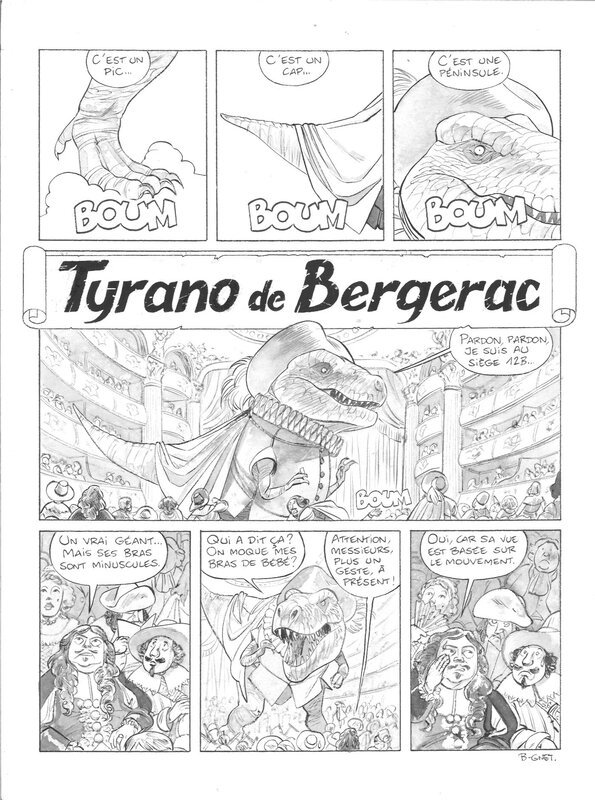 En vente - B-Gnet - Tyrano de Bergerac - Planche originale