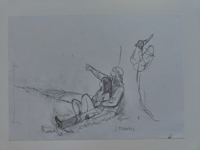 Jean-François Charles, L'herbe folle croquis page 75 - Œuvre originale