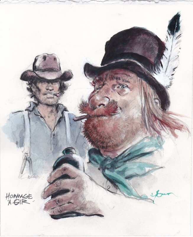 Blueberry hommage par René Follet - Illustration originale