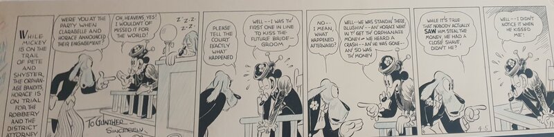 Mickey Mouse par Floyd Gottfredson, Walt Disney - Planche originale