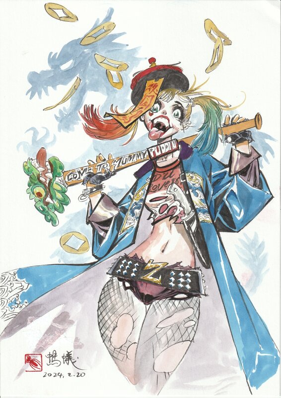 Yi Ma, Harley Quinn chinese style - Illustration originale