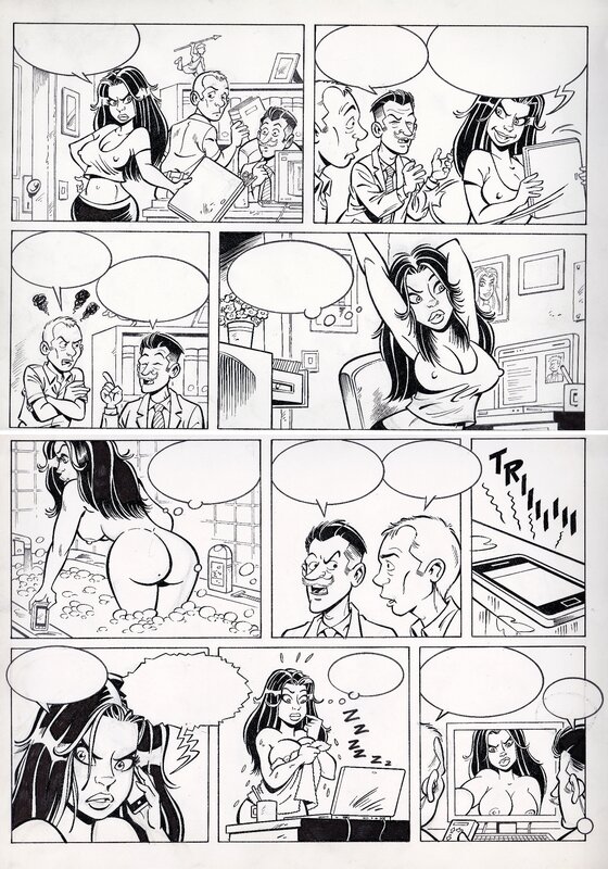 Iris en laptop by Steve van Bael - Comic Strip