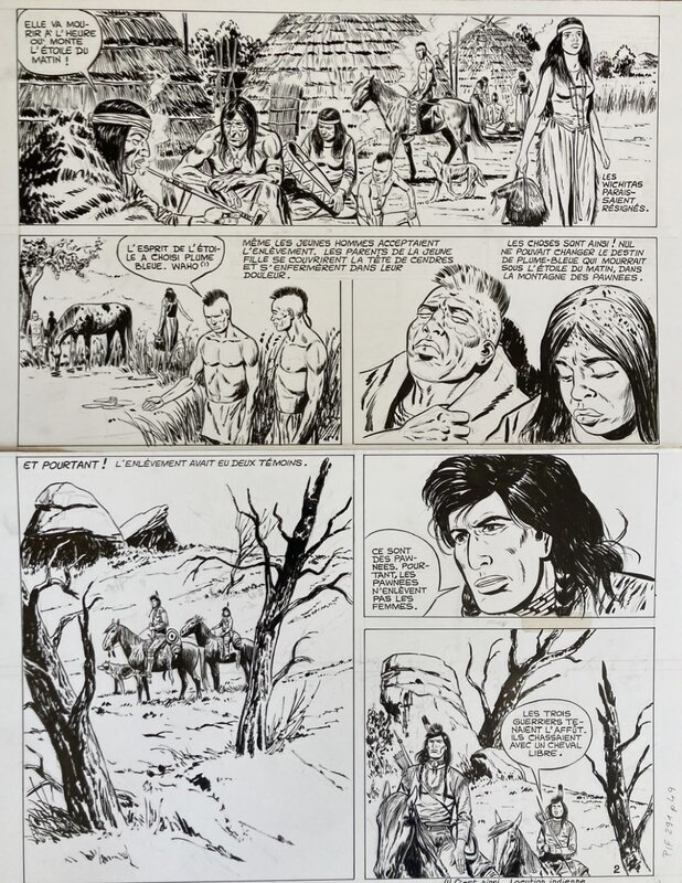 En vente - Loup NOIR par Kline, Jean Ollivier - Planche originale