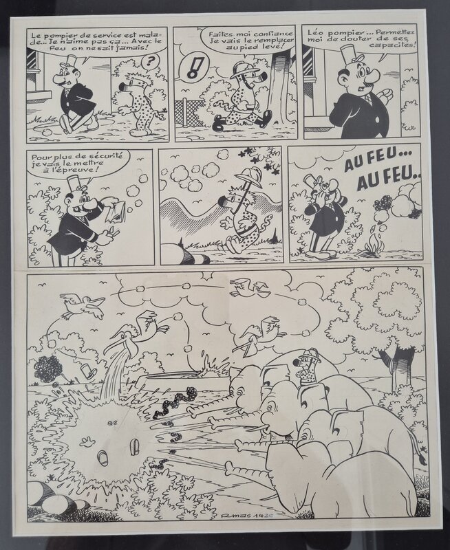 Léo bête à part par Roger Mas - Planche originale