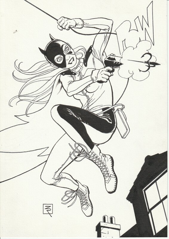 Batgirl par Roberto Zaghi - Illustration originale