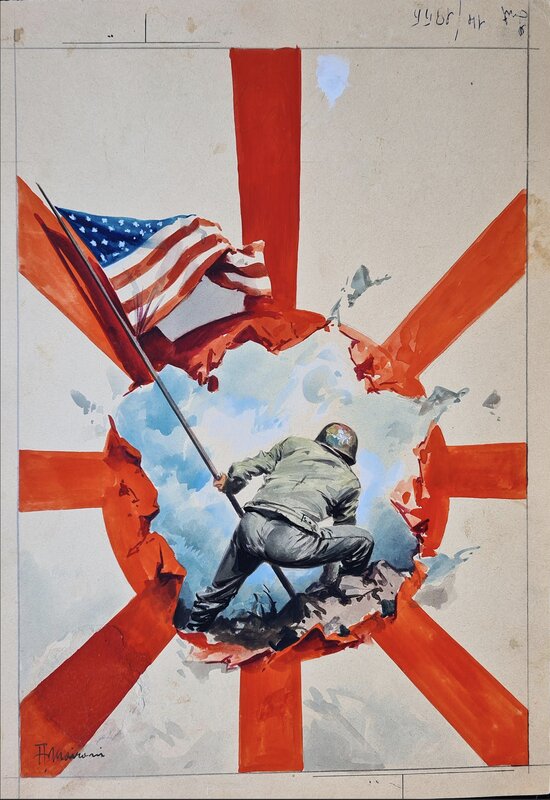 X, Couverture de guerre - Illustration originale