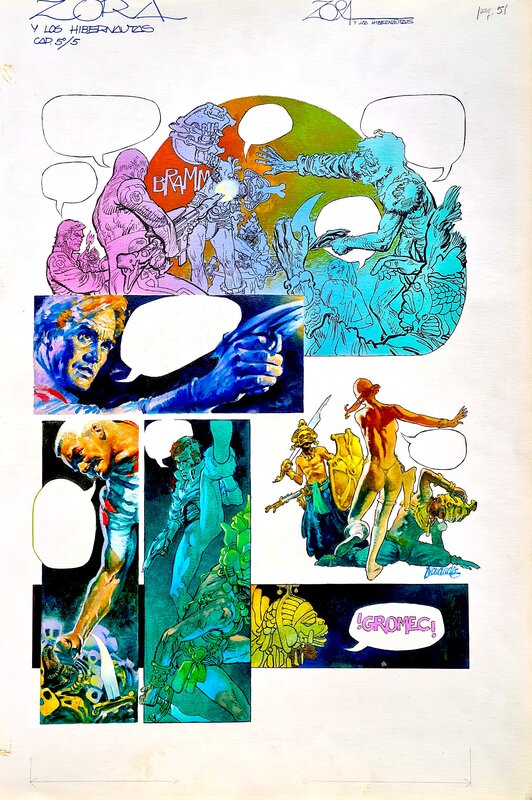 Fernando Fernandez, Zora et les hibernautes P. 51 - Planche originale