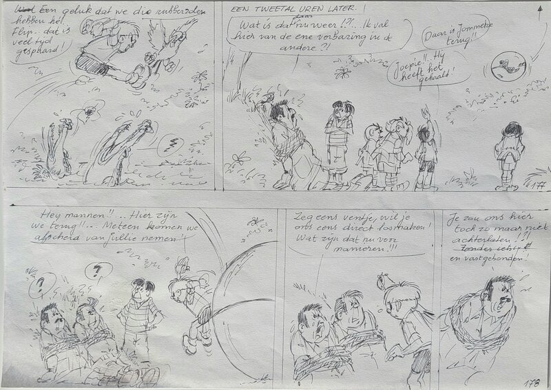Edwin Wouters, Jommeke 306: Rubberman - Planche originale