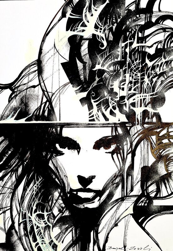 Danijel Zezelj, Zezejl, Bone Machine, planche XII - Illustration originale