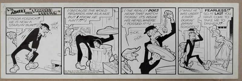 Al Capp, Lil' Abner (Fearless Fosdick) daily 1957 - Comic Strip
