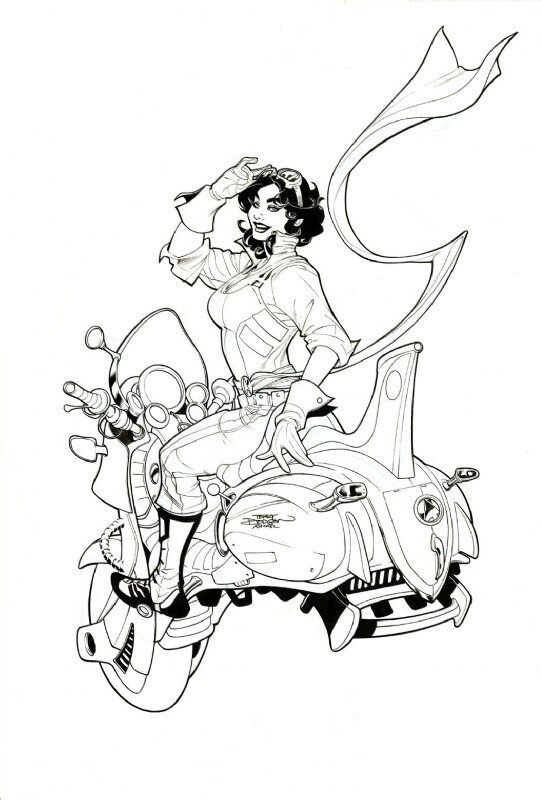Terry Dodson, Rachel Dodson, Adventureman Promo Illustration - Illustration originale