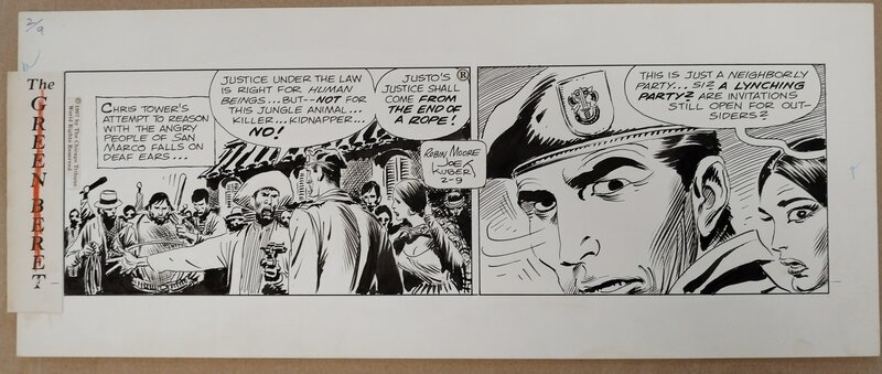 Joe Kubert, Tales of the Green Berets daily, 1967 - Planche originale