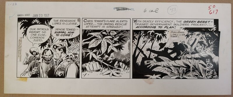 Joe Kubert, Tales of the Green Berets daily - Planche originale