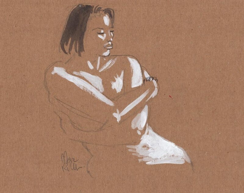 En vente - Ma nue par Marc Rouchairoles - Œuvre originale