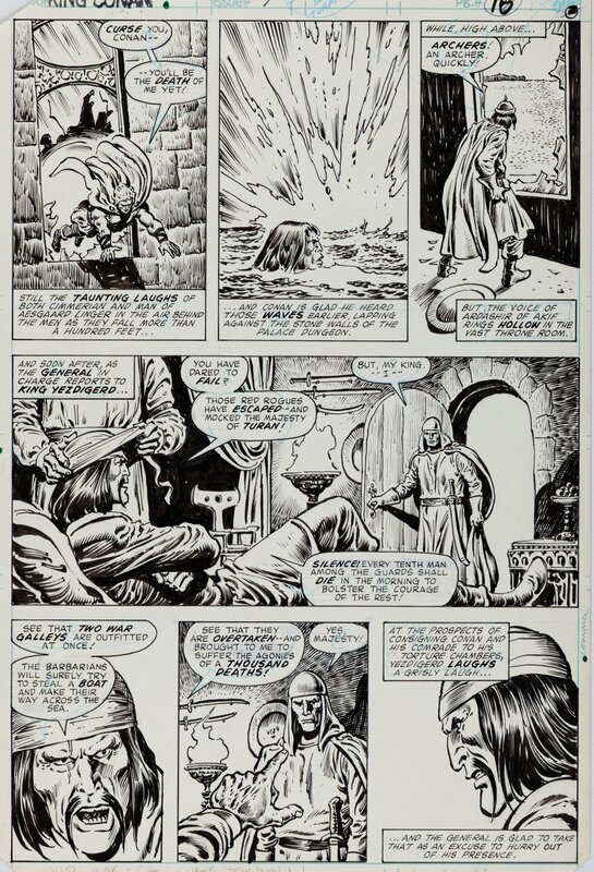 John Buscema, Ernie Chan, King Conan - T7 p.16 - Planche originale
