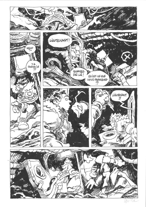 En vente - Cyrille Pomès - Lieutenant Betillon 2 : Sedna p.31 - Planche originale