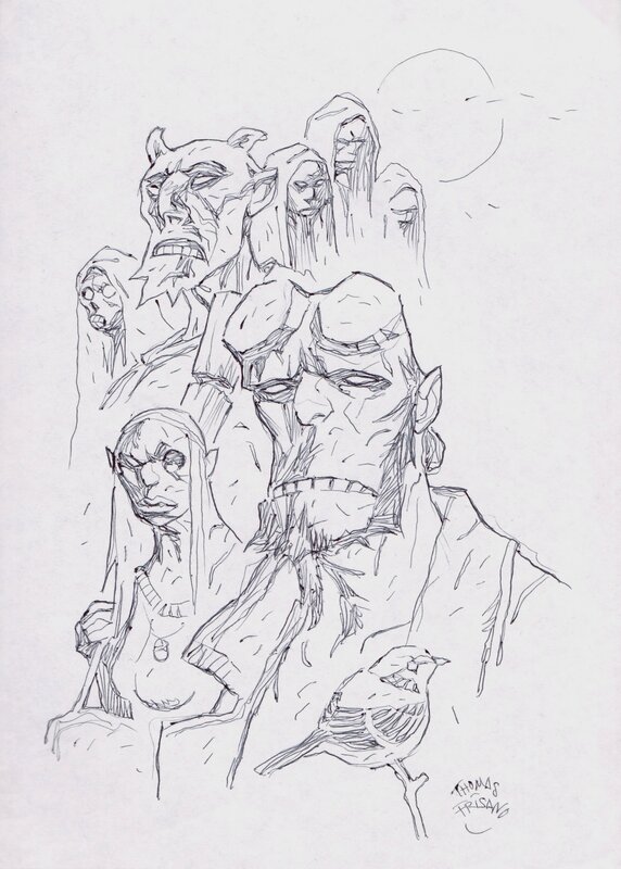 Hellboy par Thomas Frisano - Illustration originale