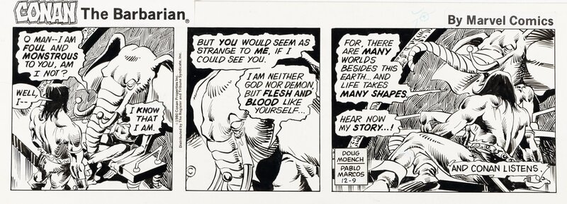 Pablo Marcos, Roy Thomas, John Buscema, Conan Daily - 12 Septembre 1979 - Planche originale