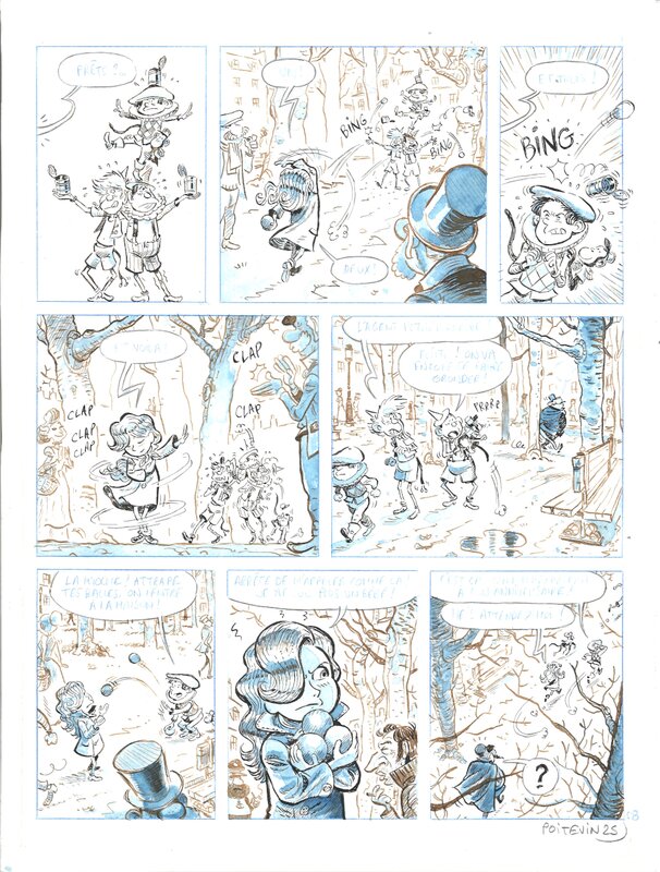 En vente - Arnaud Poitevin - Les Pestaculaires tome 2 p.9 - Planche originale