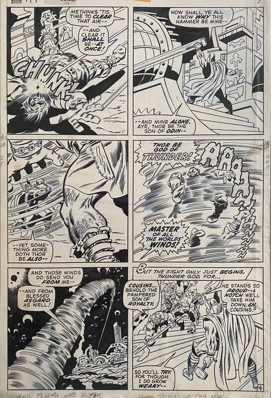 Thor - T194 p.5 par John Buscema, Sal Buscema, Gerry Conway - Planche originale