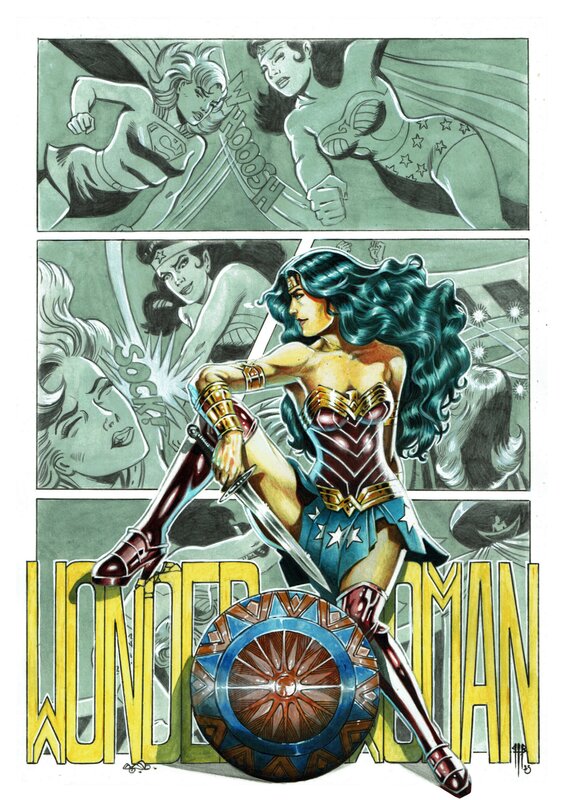 En vente - Wonder Woman par Philippe Bringel - Illustration originale