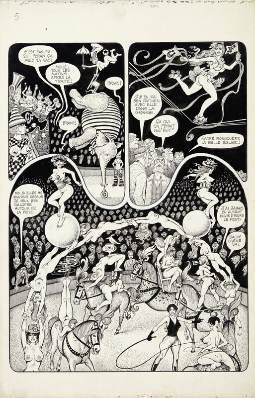 Georges Pichard, Le cirque des femmes - Planche originale