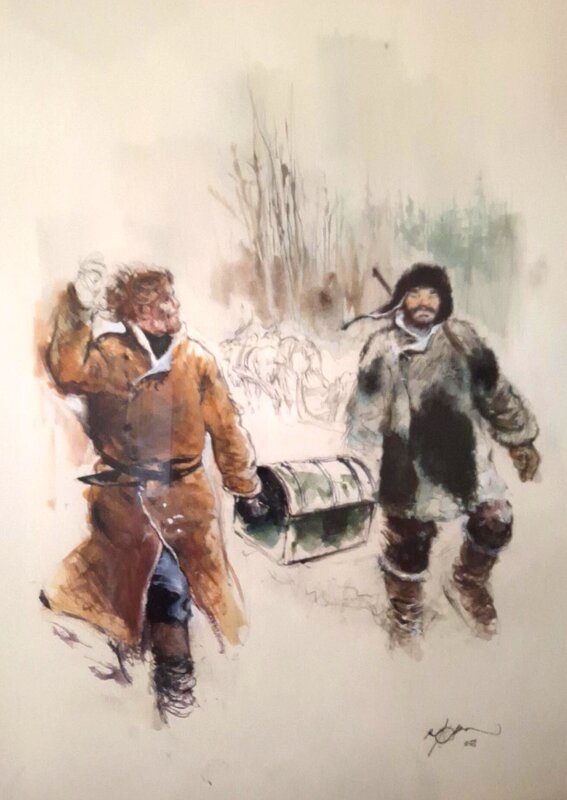 René Follet - Croquis préparatoire Ivan Zourine - Original art