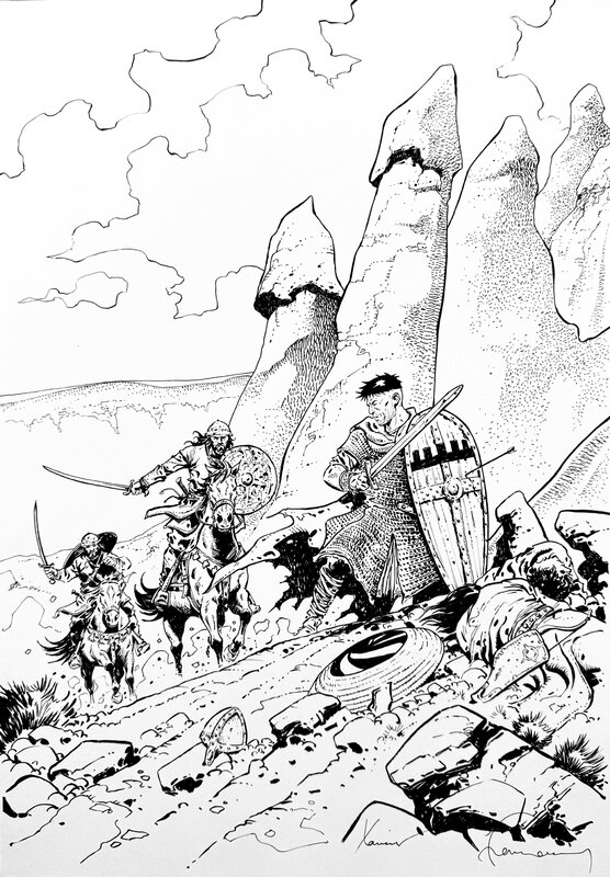 Philippe Xavier, Hermann, Xavier - Hommage à Bois-Maury d’Hermann - Le Seldjouki - Illustration originale