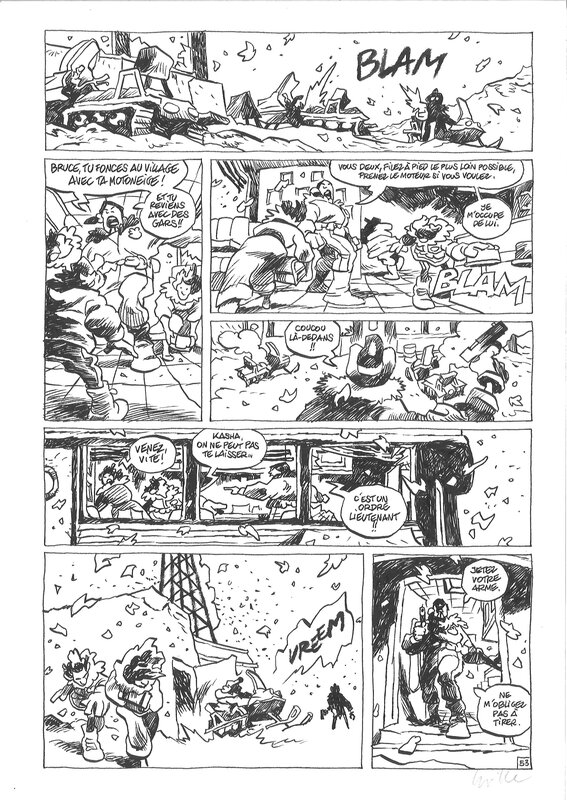 En vente - Cyrille Pomès - Leutenant Bertillon p.53 - Planche originale