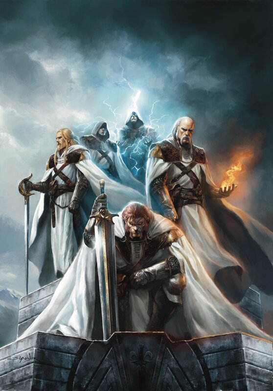 En vente - Sébastien Grenier, Les Maîtres Inquisiteurs, couverture Intégrale - Couverture originale