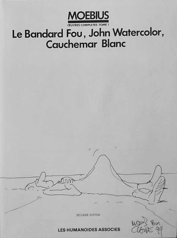 Moebius, Le Bandard fou se repose - dédicace - Sketch